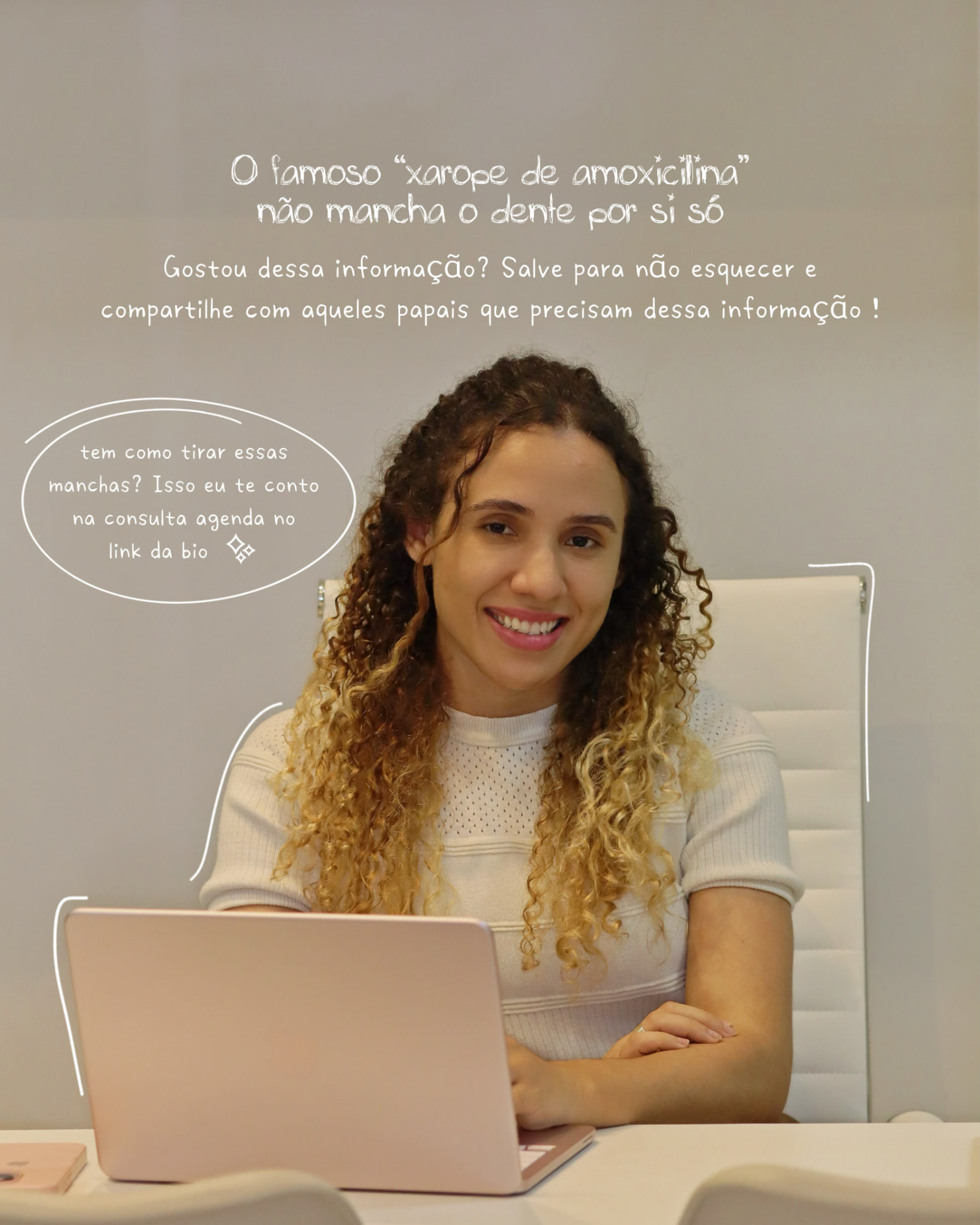 O famoso “xarope de amoxicilina” não mancha o dente por si só